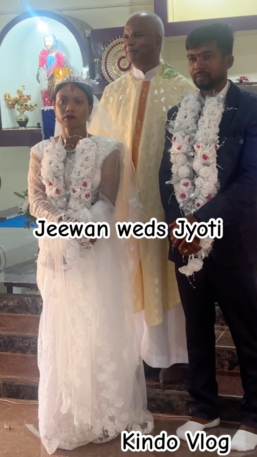 Jeewan weds Jyoti Christian Marriage shorts vedio